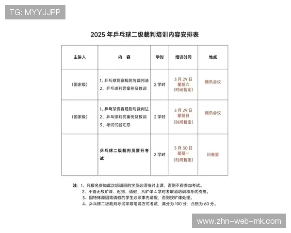 乒乓球协会开展基层裁判透明化评估，乒乓球裁判宣报